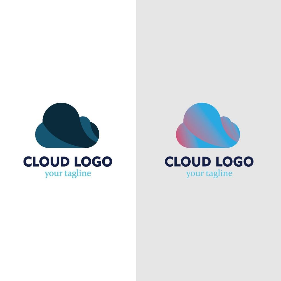 vecteur de nuage, vecteur de conception de modèle de logo