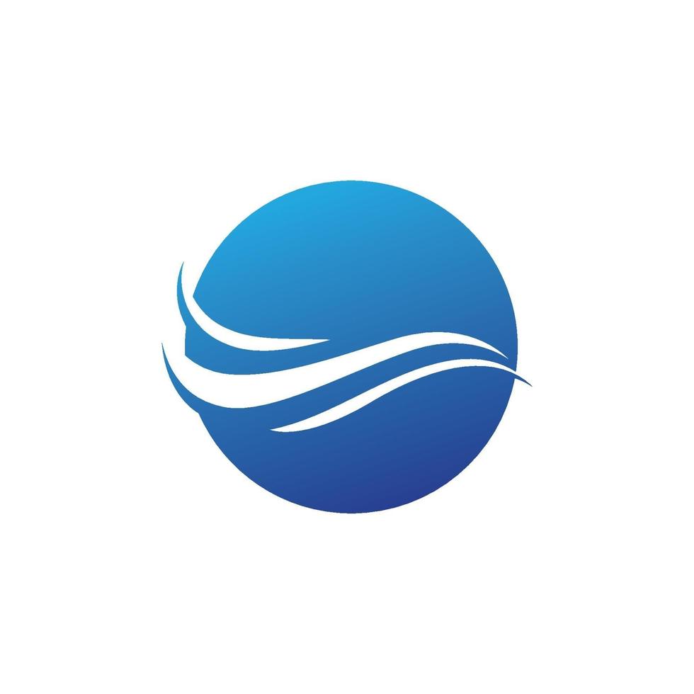 modèle de vecteur de conception illustration logo eau vague