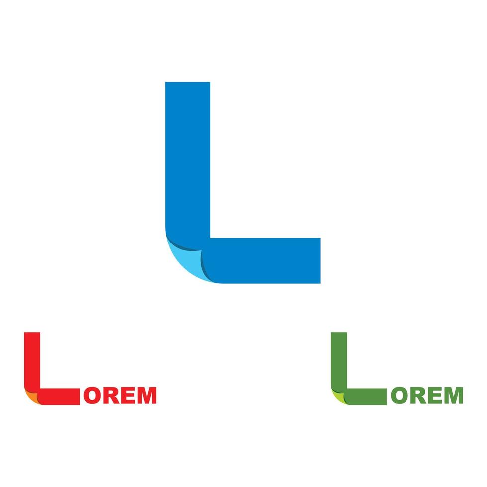 l lettre logo icône illustration vecteur