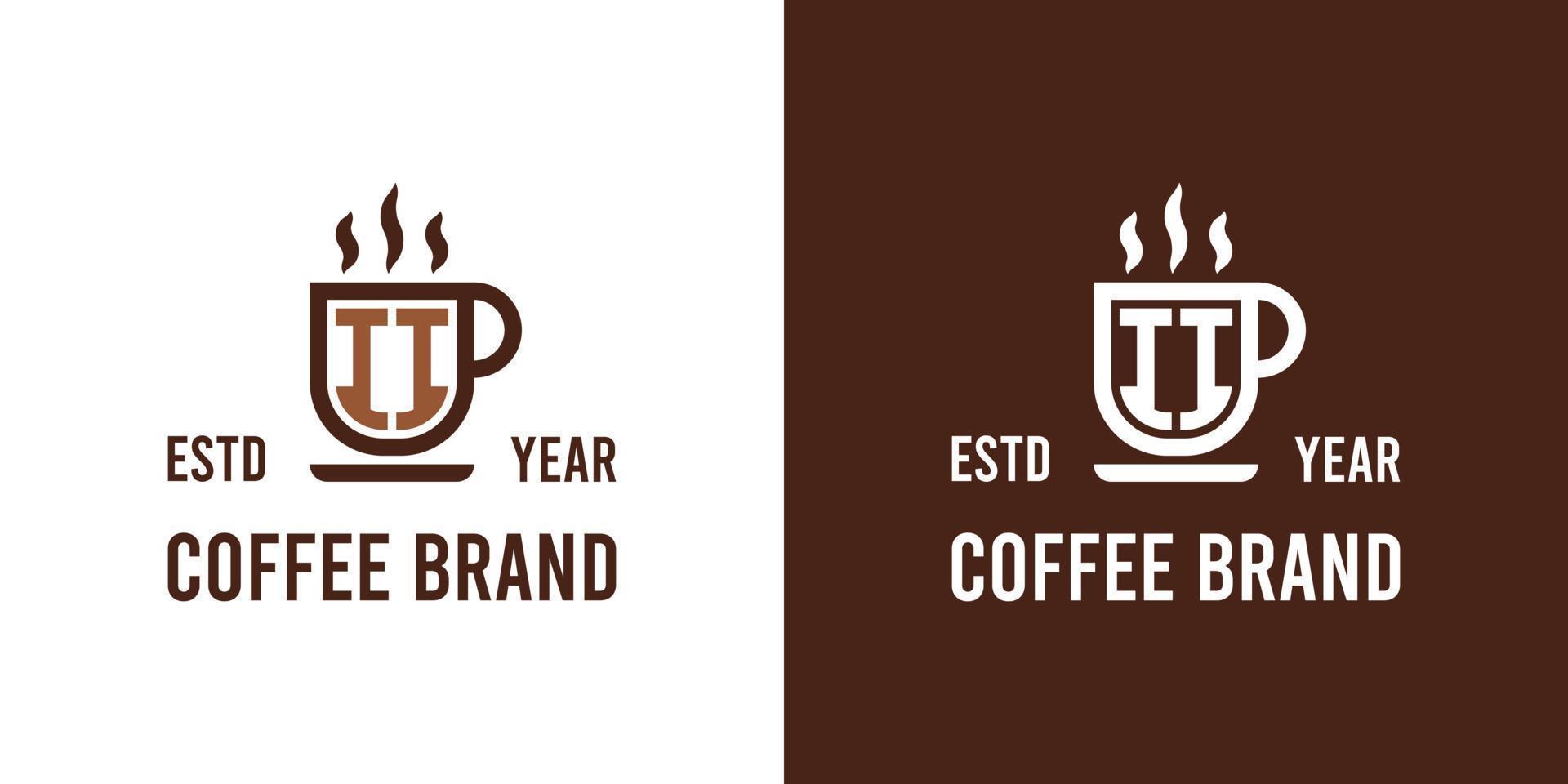 lettre ii café logo, adapté pour tout affaires en relation à café, thé, ou autre avec ii initiales. vecteur