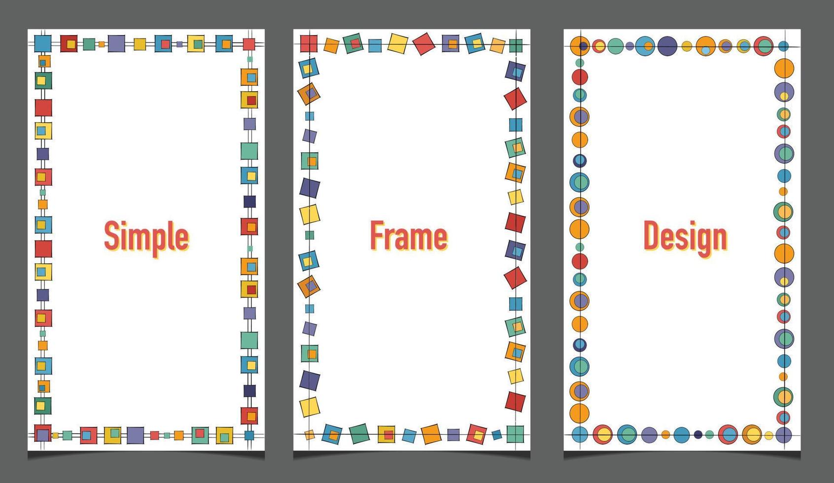 ensemble de Créatif verticale social médias Publier avec formes Cadre Contexte vecteur