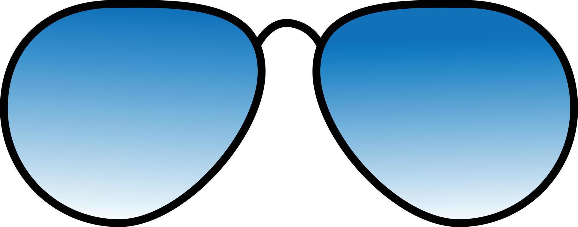 bleu cool été des lunettes de soleil icône vecteur