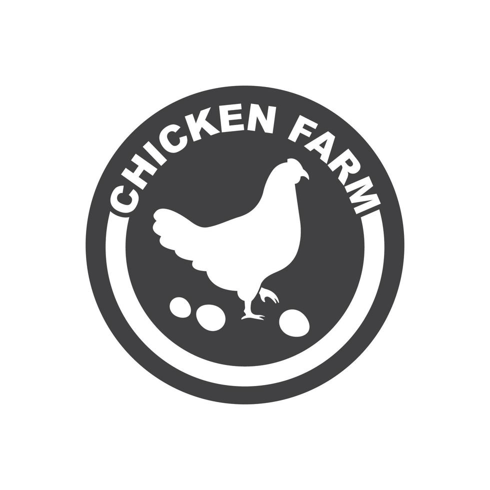 poulet logo icône vecteur illustration