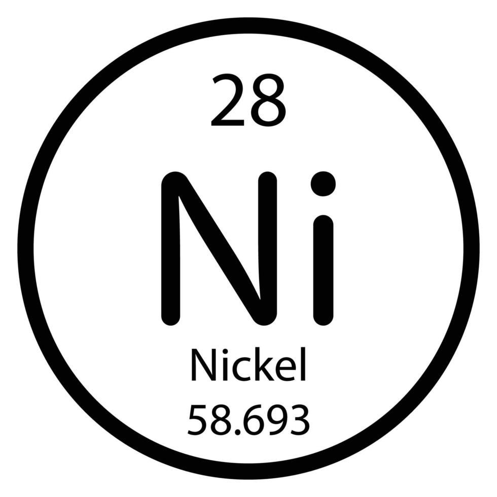 nickel icône vecteur
