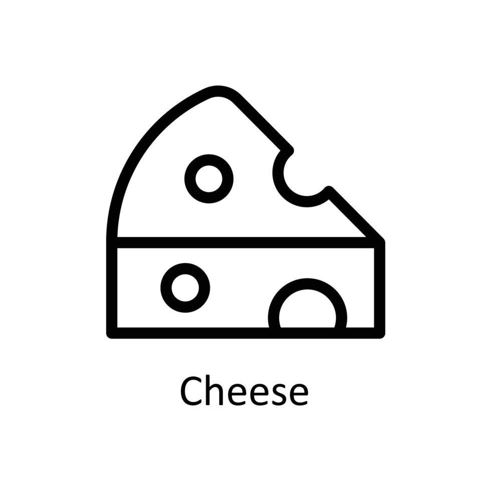 fromage vecteur contour Icônes. Facile Stock illustration Stock