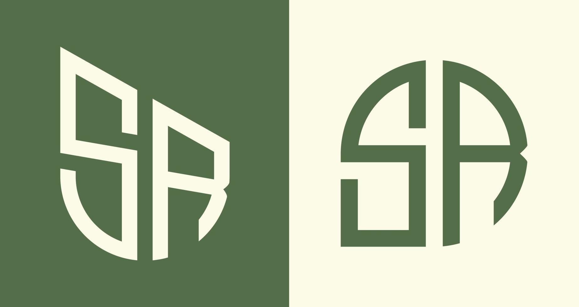 Créatif Facile initiale des lettres sr logo dessins empaqueter. vecteur
