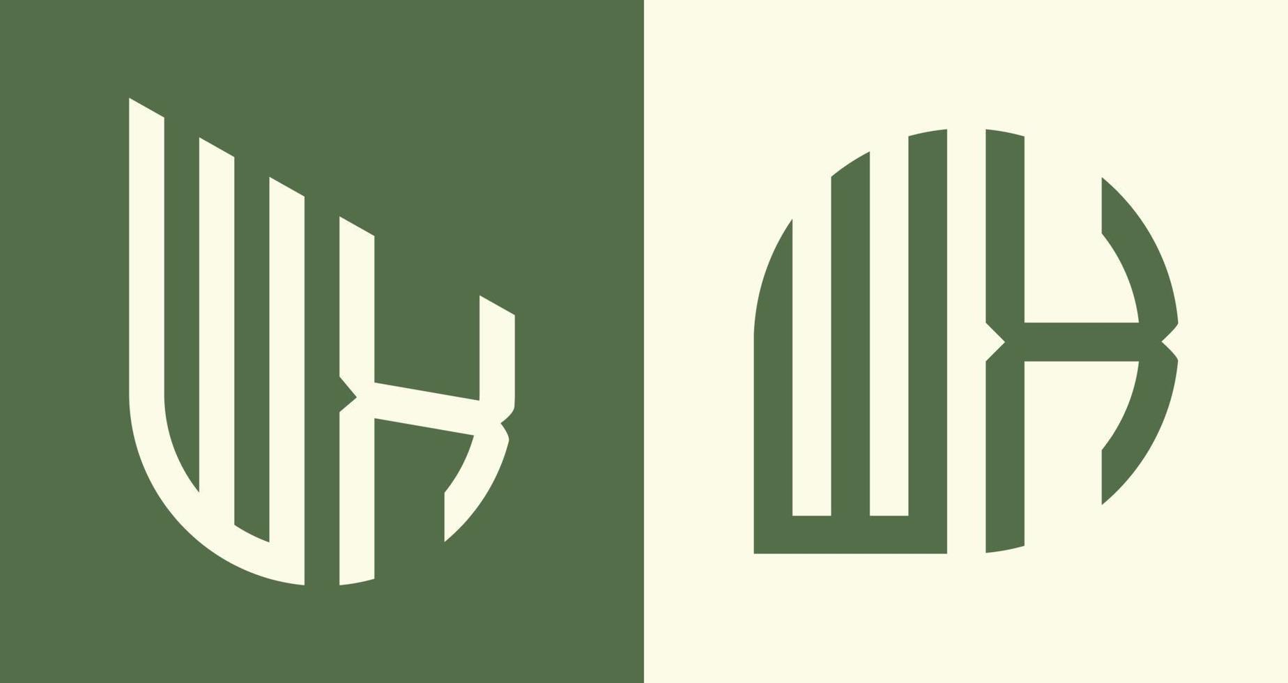 Créatif Facile initiale des lettres wx logo dessins empaqueter. vecteur