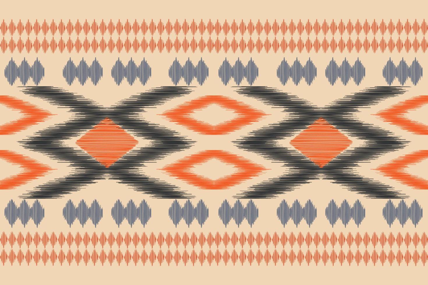 ethnique ikat en tissu modèle géométrique style.africain ikat broderie ethnique Oriental modèle marron crème Contexte. abstrait, vecteur, illustration.pour texture, vêtements, emballage, décoration, tapis. vecteur