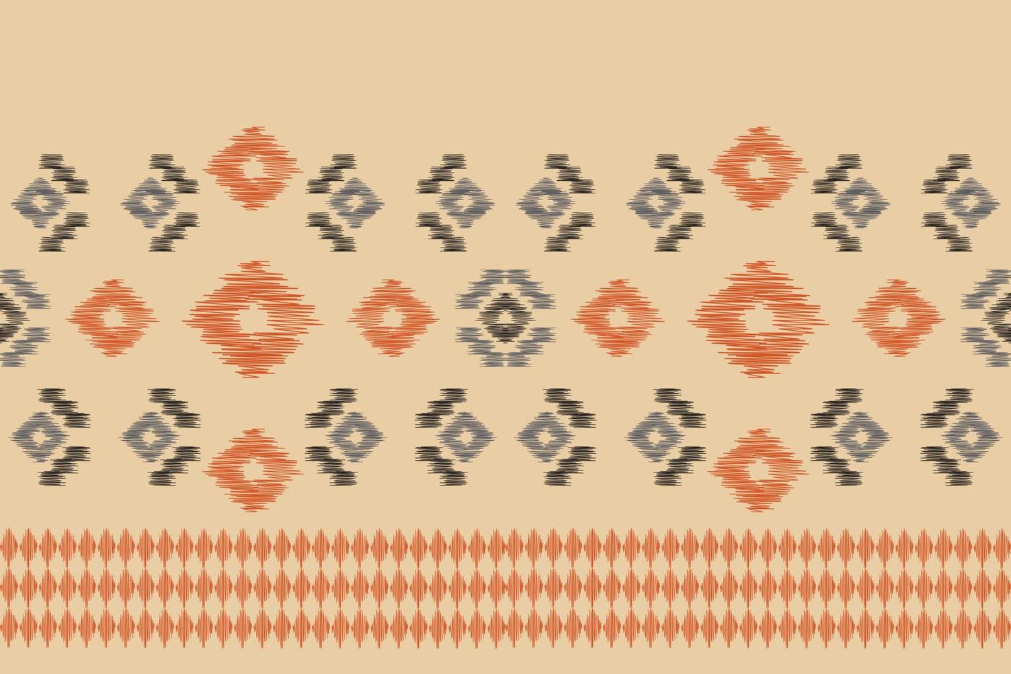 ethnique ikat en tissu modèle géométrique style.africain ikat broderie ethnique Oriental modèle marron crème Contexte. abstrait, vecteur, illustration.pour texture, vêtements, emballage, décoration, tapis. vecteur