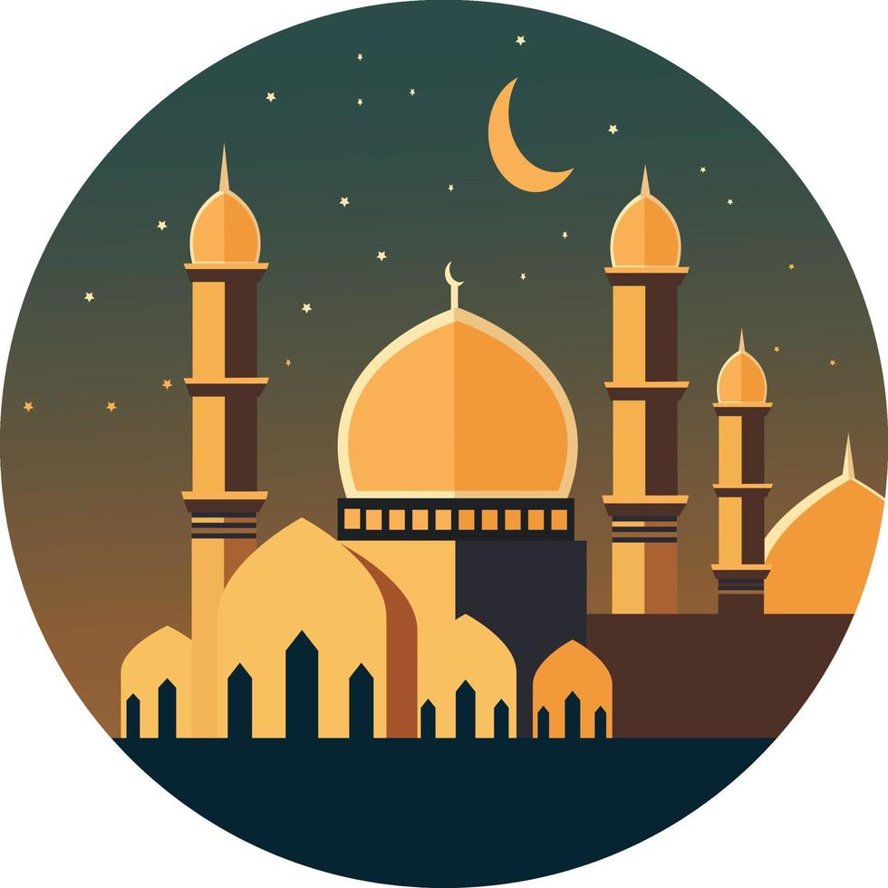 coloré mosquée icône islamique logo vecteur