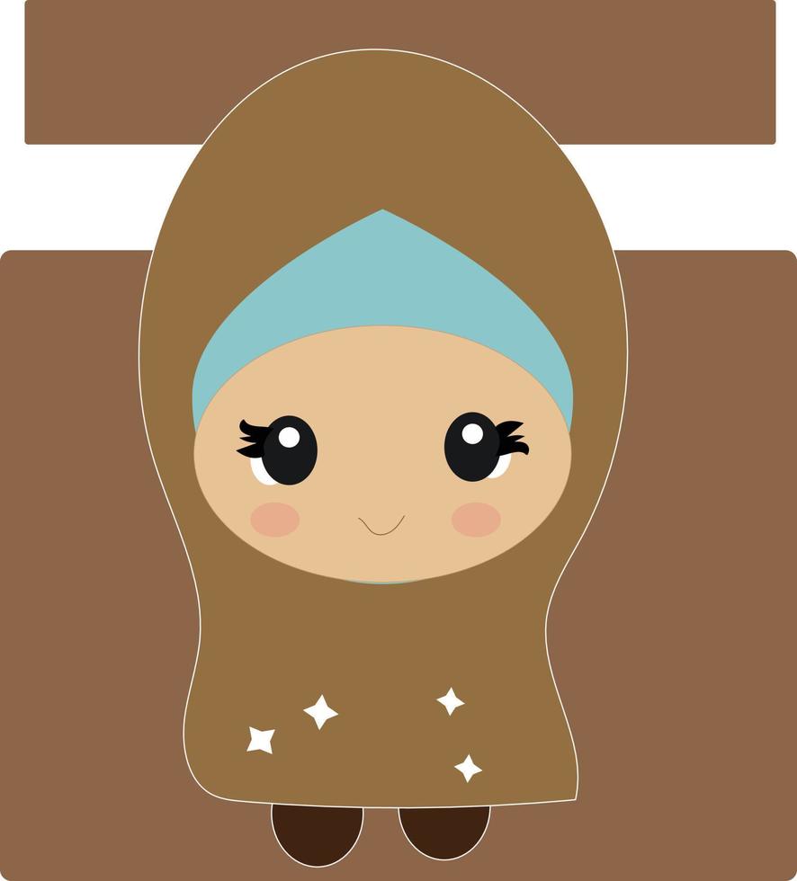 vecteur hijab fille illustration