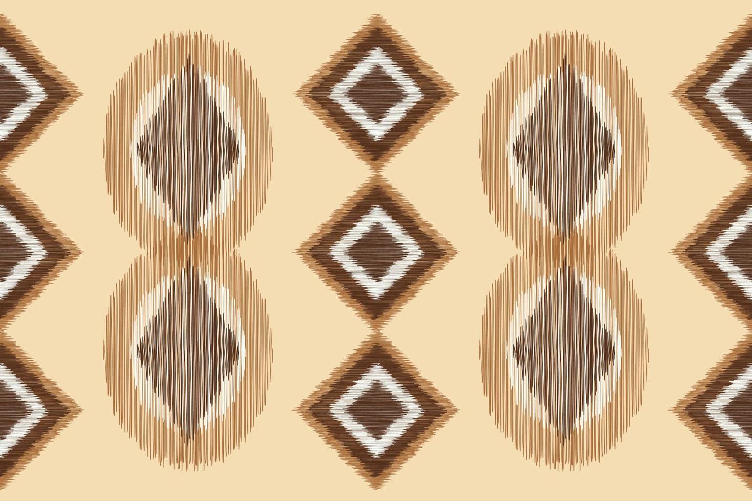 ethnique ikat en tissu modèle géométrique style.africain ikat broderie ethnique Oriental modèle marron crème Contexte. abstrait, vecteur, illustration.pour texture, vêtements, emballage, décoration, tapis. vecteur