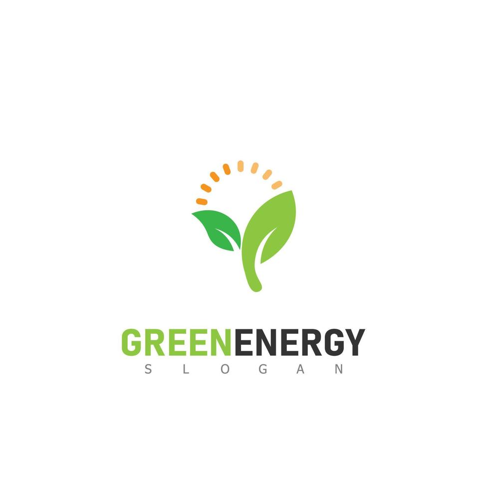vert énergie logo dessins concept vecteur, feuille vecteur