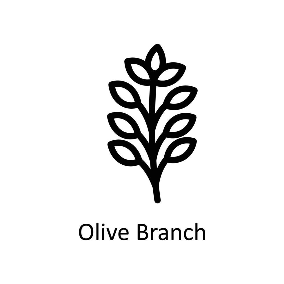 olive branche vecteur contour Icônes. Facile Stock illustration Stock