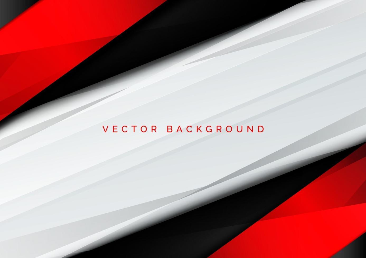 modèle de bannière corporative concept rouge noir fond de contraste gris et blanc. vecteur