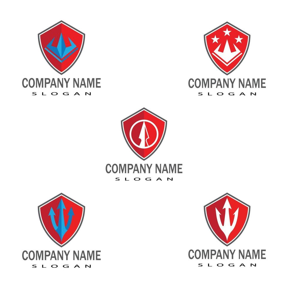 trident logo template vecteur icône illustration design