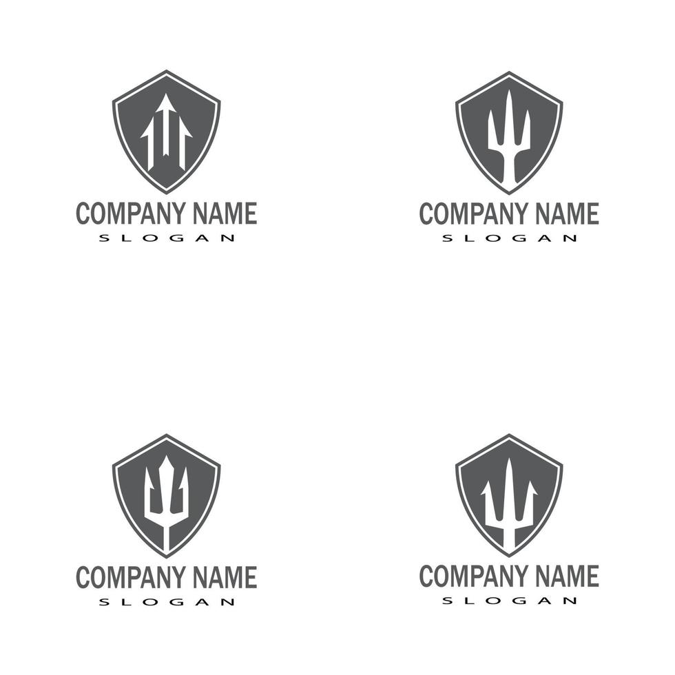 trident logo template vecteur icône illustration design