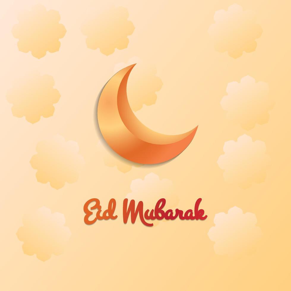 3d moderne islamique vacances bannière, adapté pour Ramadan, raya hari, eid Al adha et mawlid. croissant lune décor sur serein blanc Contexte vecteur