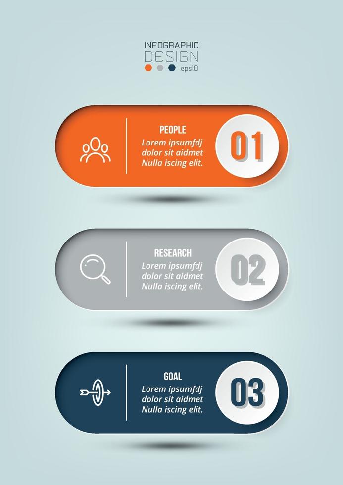 modèle d'entreprise infographique avec conception d'étape ou d'option. vecteur