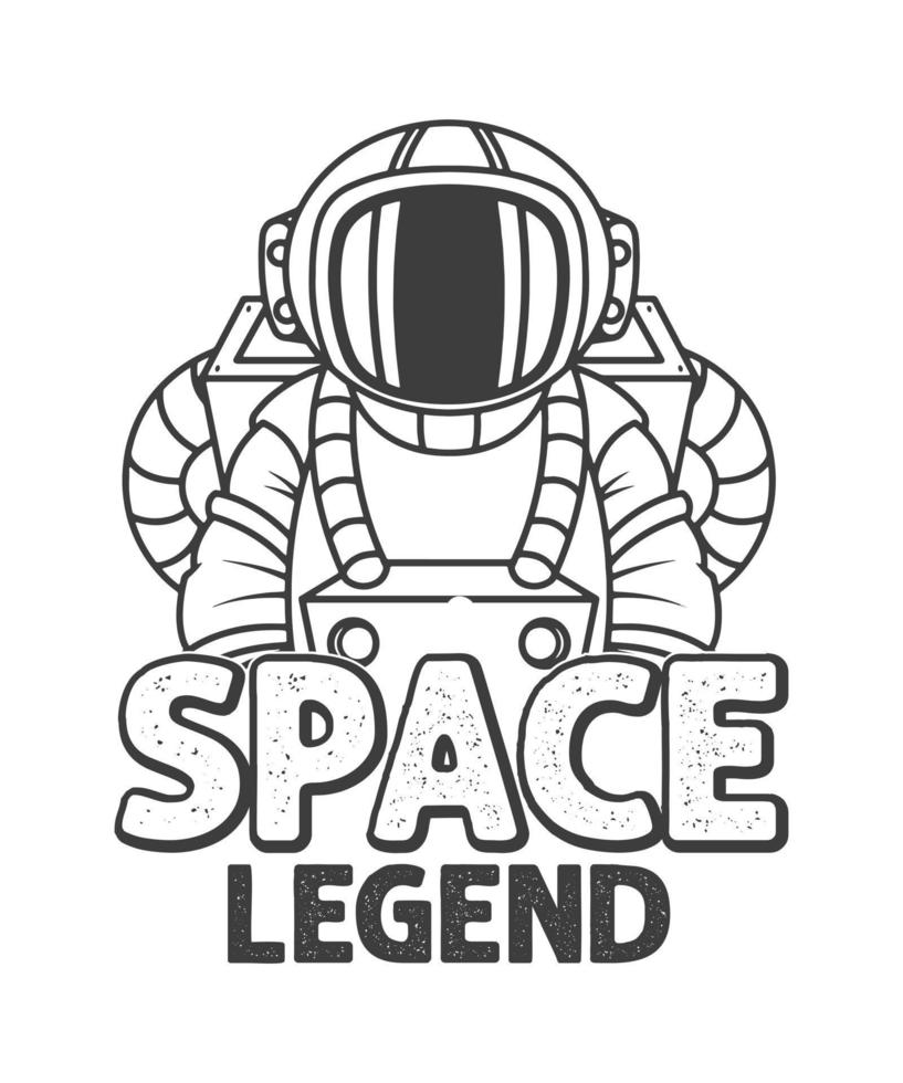 espace illustration logo vecteur T-shirt conception astronaute illustration conception