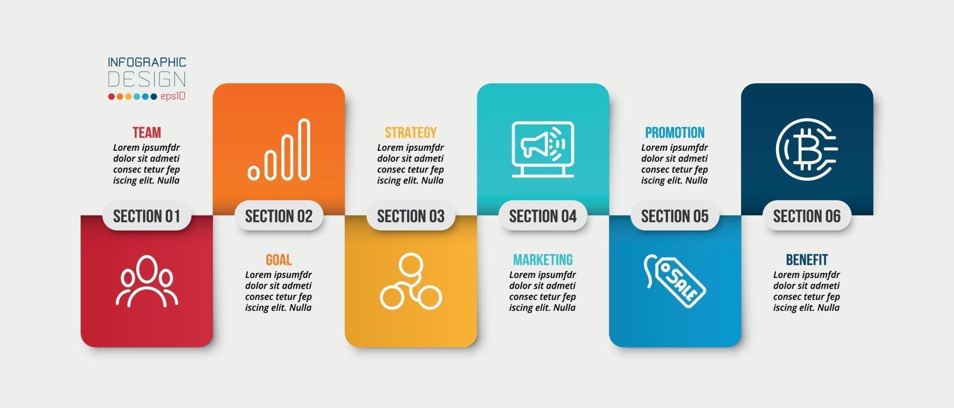 modèle d'infographie de concept d'entreprise avec option. vecteur