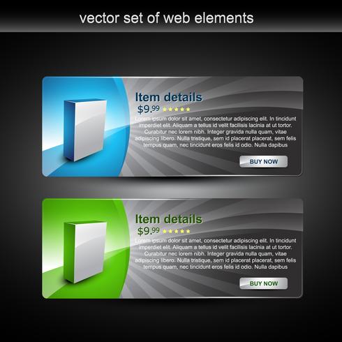 affichage de produit Web vecteur