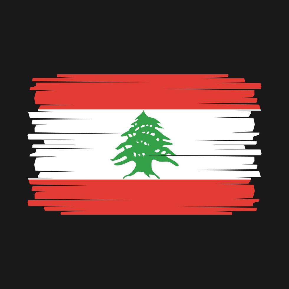 vecteur de drapeau du liban