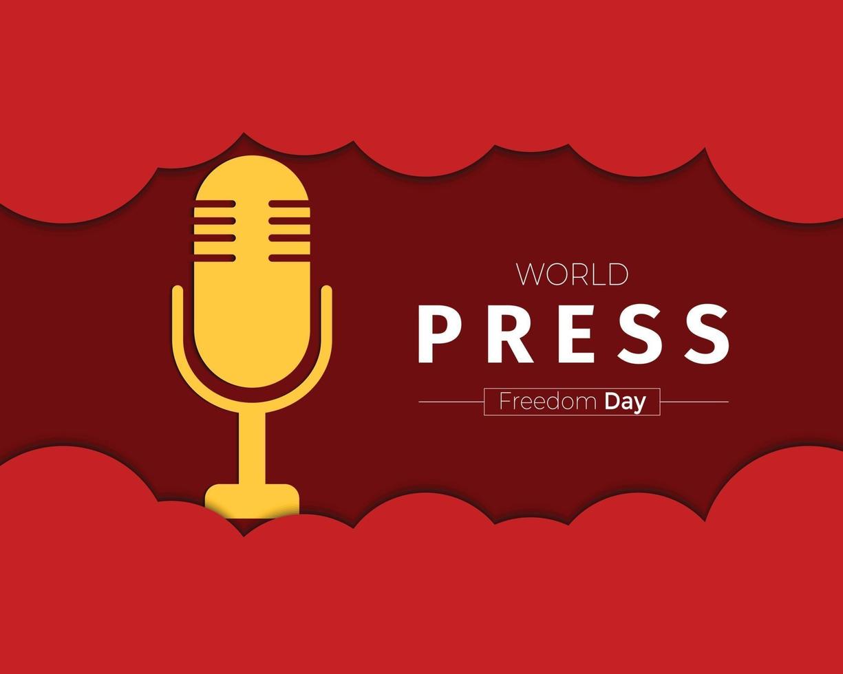 modèle de journée mondiale de la liberté de la presse vecteur
