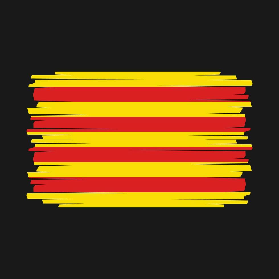 vecteur de drapeau de la Catalogne