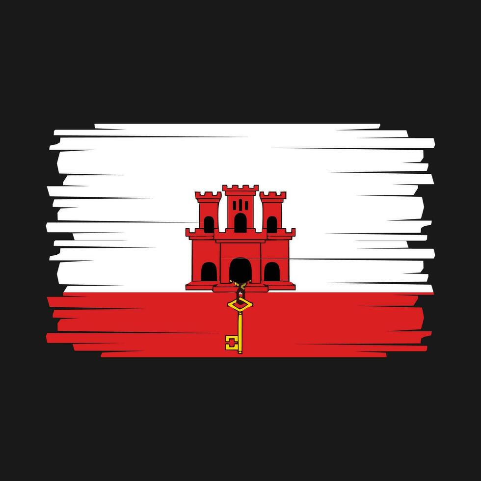 vecteur de drapeau de gibraltar