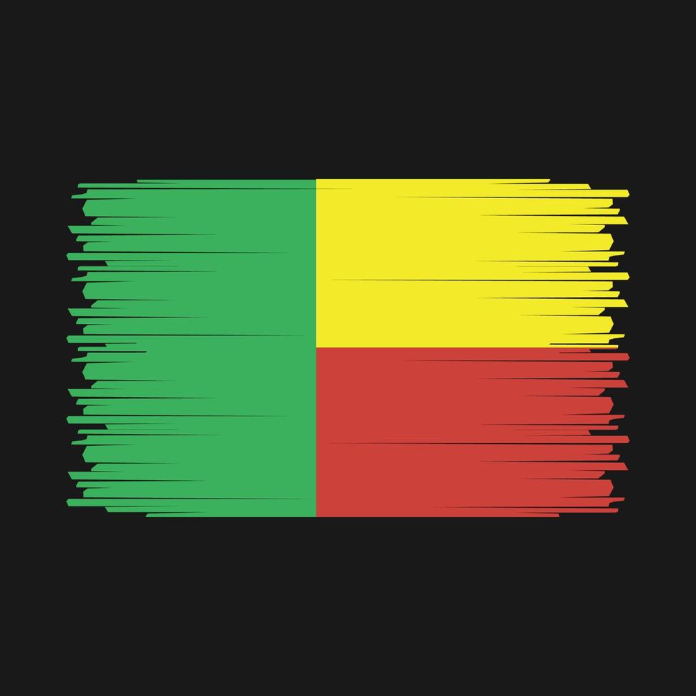 vecteur de drapeau du bénin