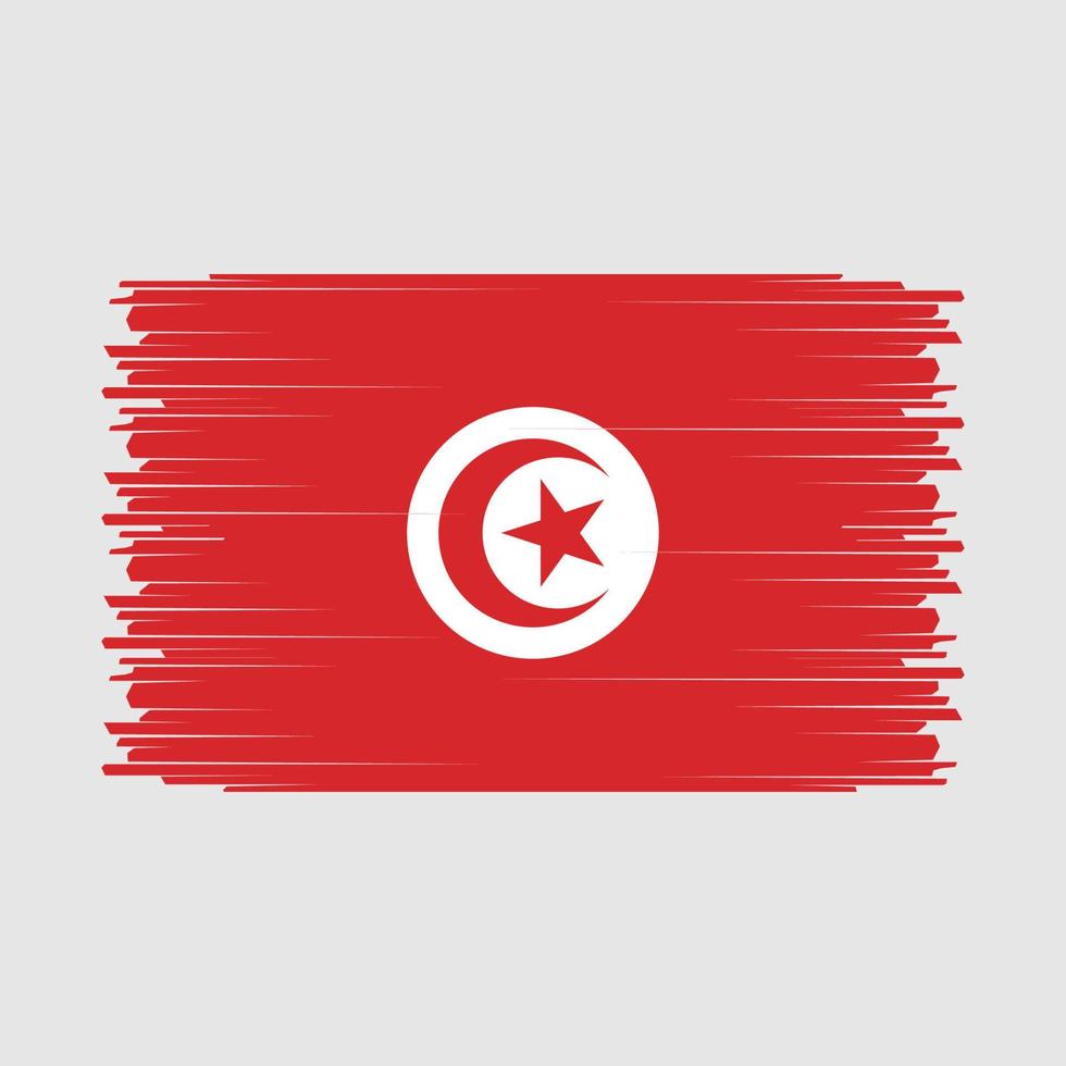 vecteur de drapeau tunisien