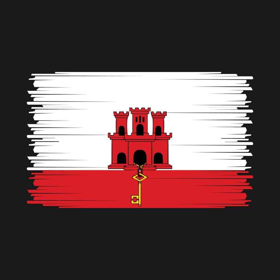 vecteur de drapeau de gibraltar