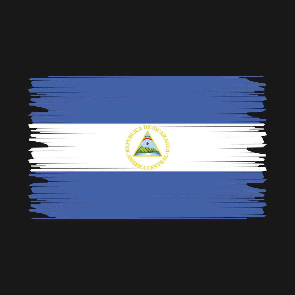 illustration du drapeau du nicaragua vecteur