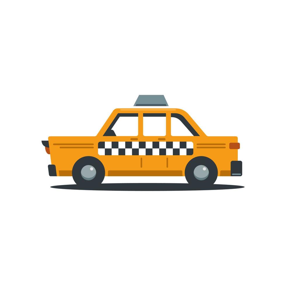 vecteur illustration de ancien Jaune Nouveau york Taxi. rétro Taxi taxi vecteur Facile dessin animé