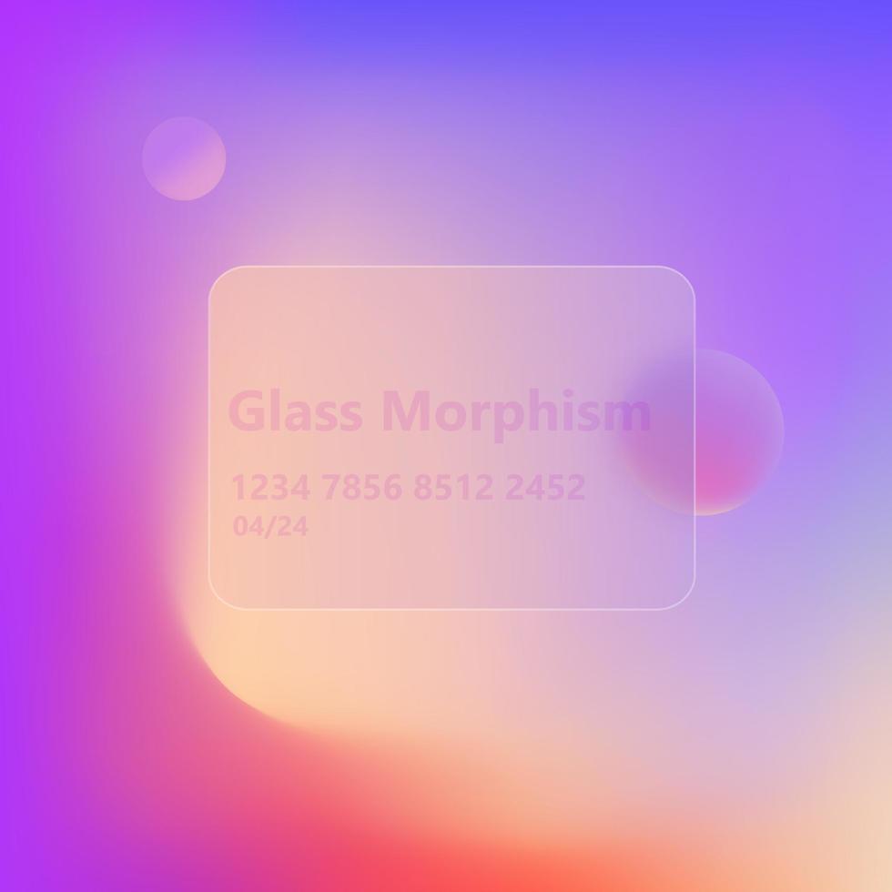 illustration avec le effet de givré verre. Nouveau s'orienter. glassmorphisme. vecteur image