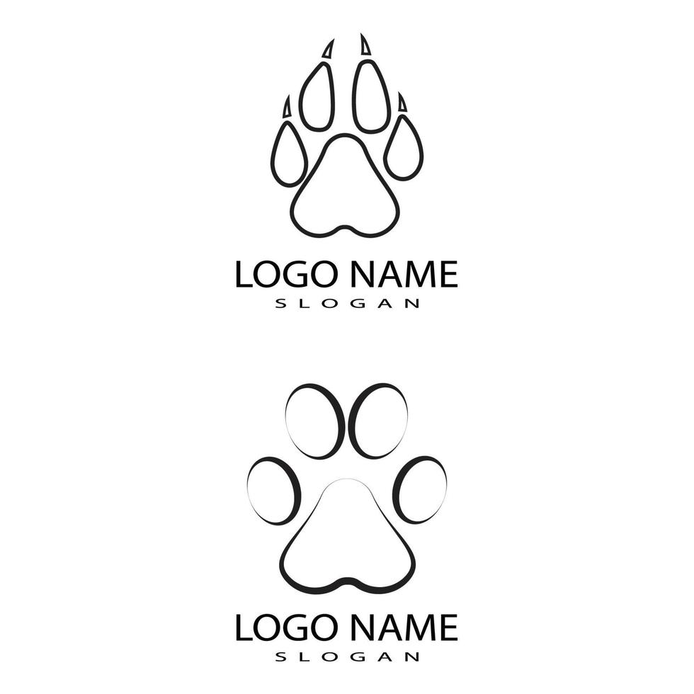 chien patte vecteur empreinte icône logo symbole illustration graphique