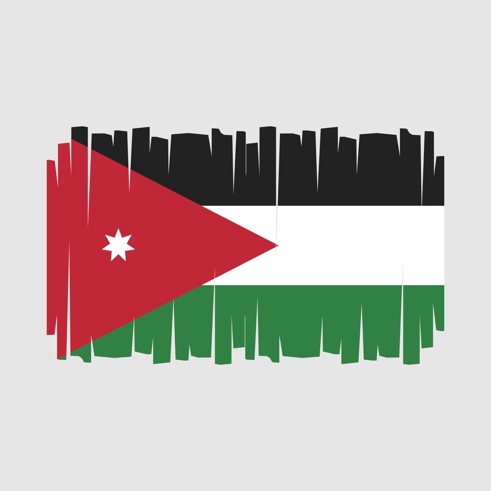 vecteur de drapeau de la jordanie