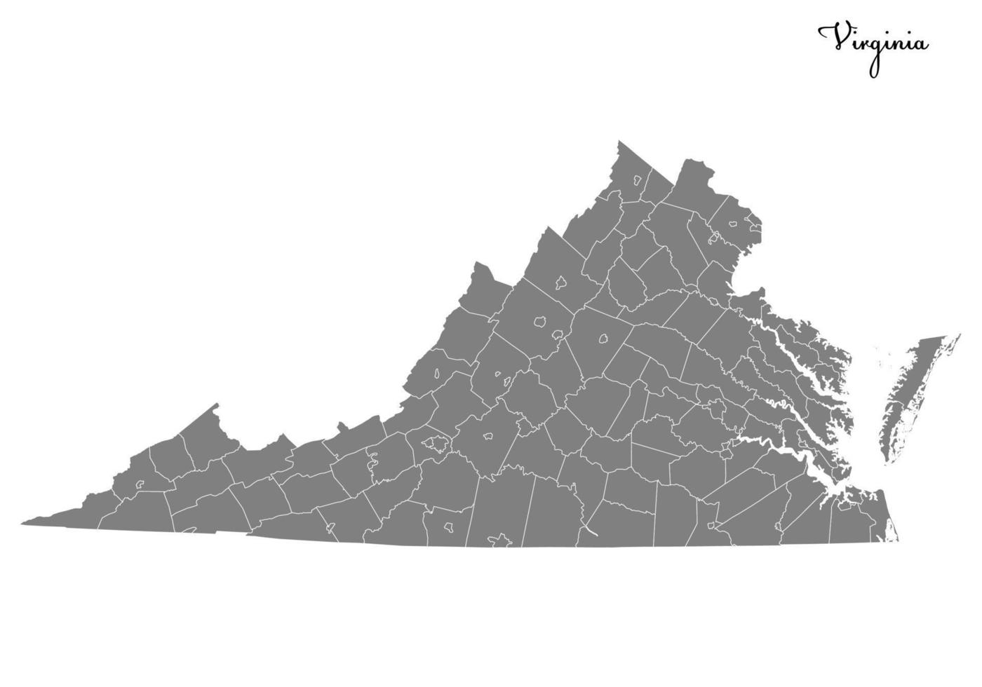 carte de haute qualité de l'état des états-unis vecteur