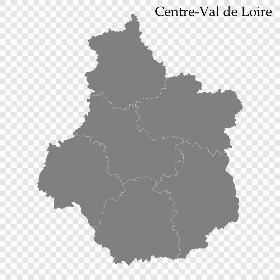 carte de haute qualité région de france vecteur