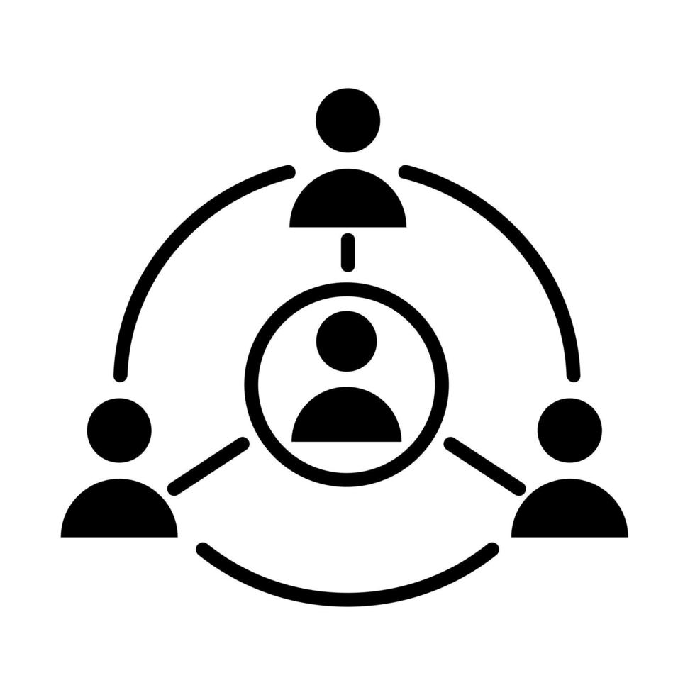 la communication vecteur icône. collaboration illustration signe. la coopération symbole. travail en équipe logo.