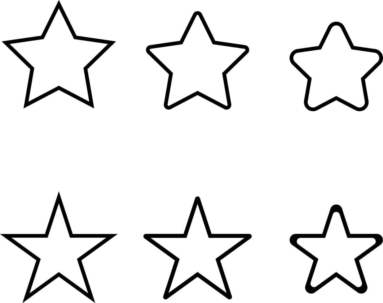 ensemble de étoiles icône, étoile symbole collection vecteur
