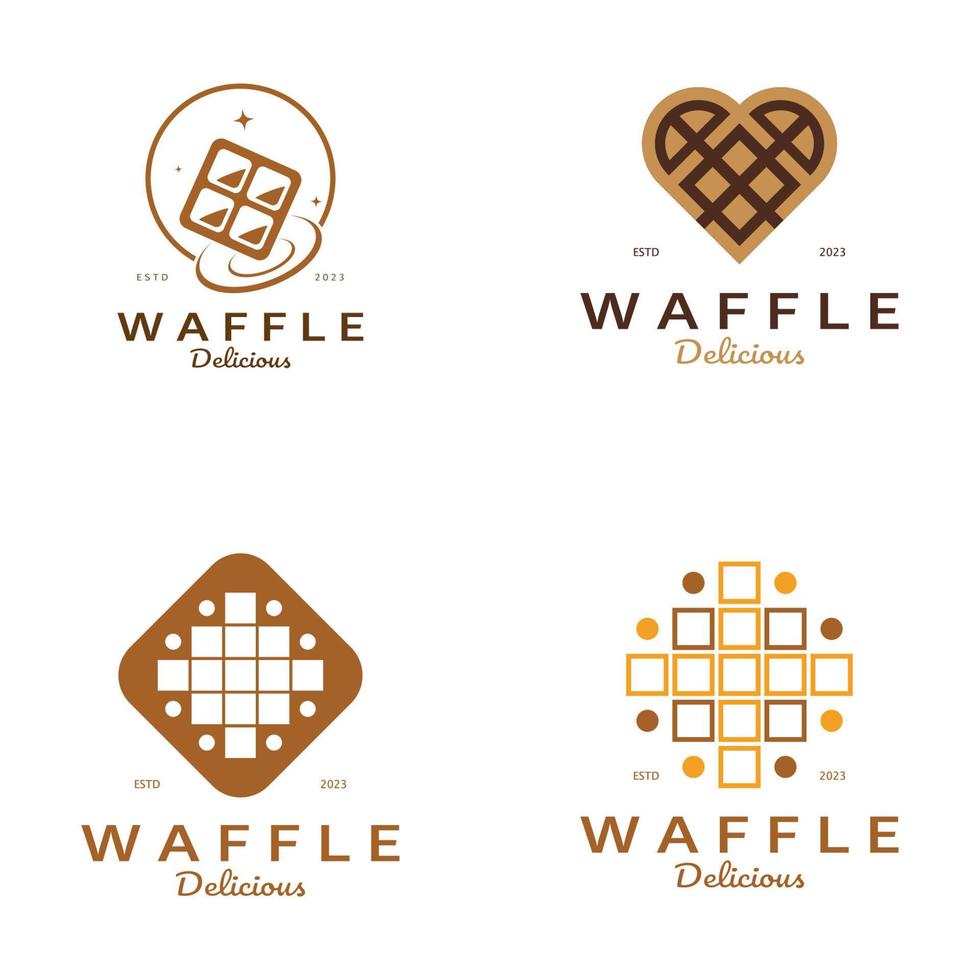 gaufre logo Facile illustration conception, pour Pâtisserie Boutique,emblème,badge,boulangerie affaires,pâtisserie,boulangerie,vecteur vecteur