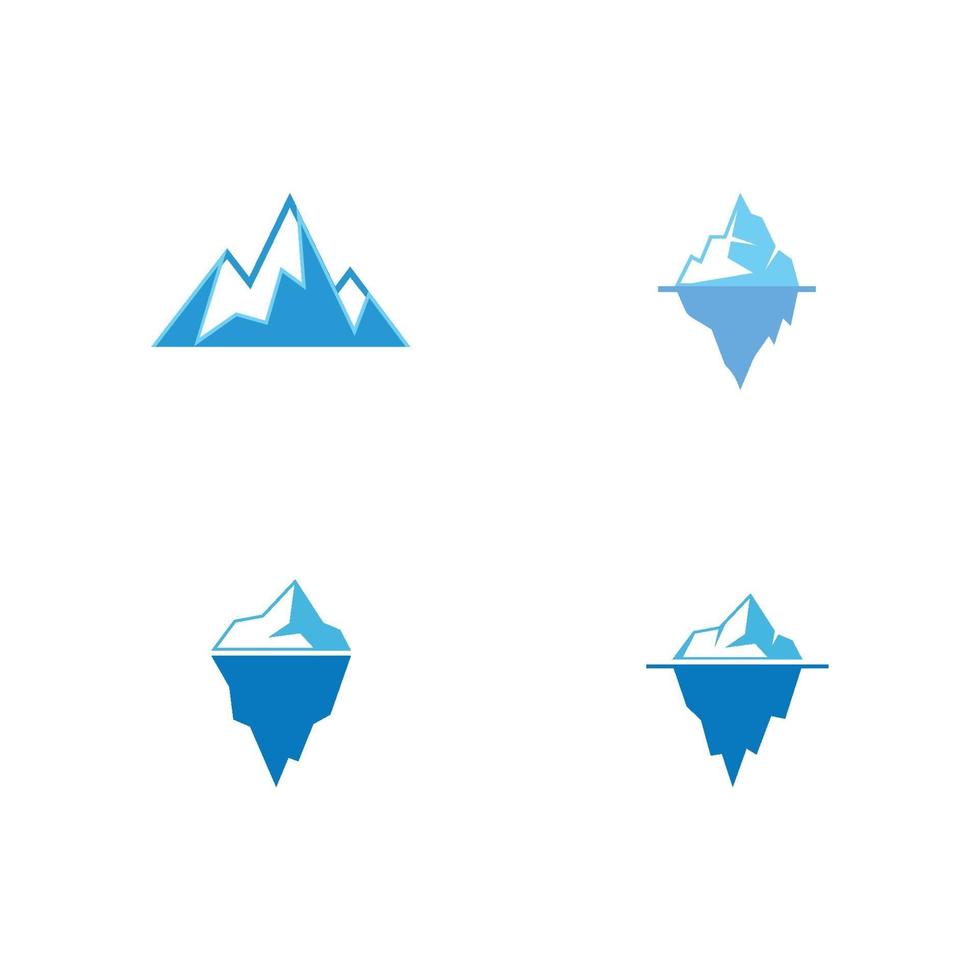 modèles de logo symbole iceberg vecteur