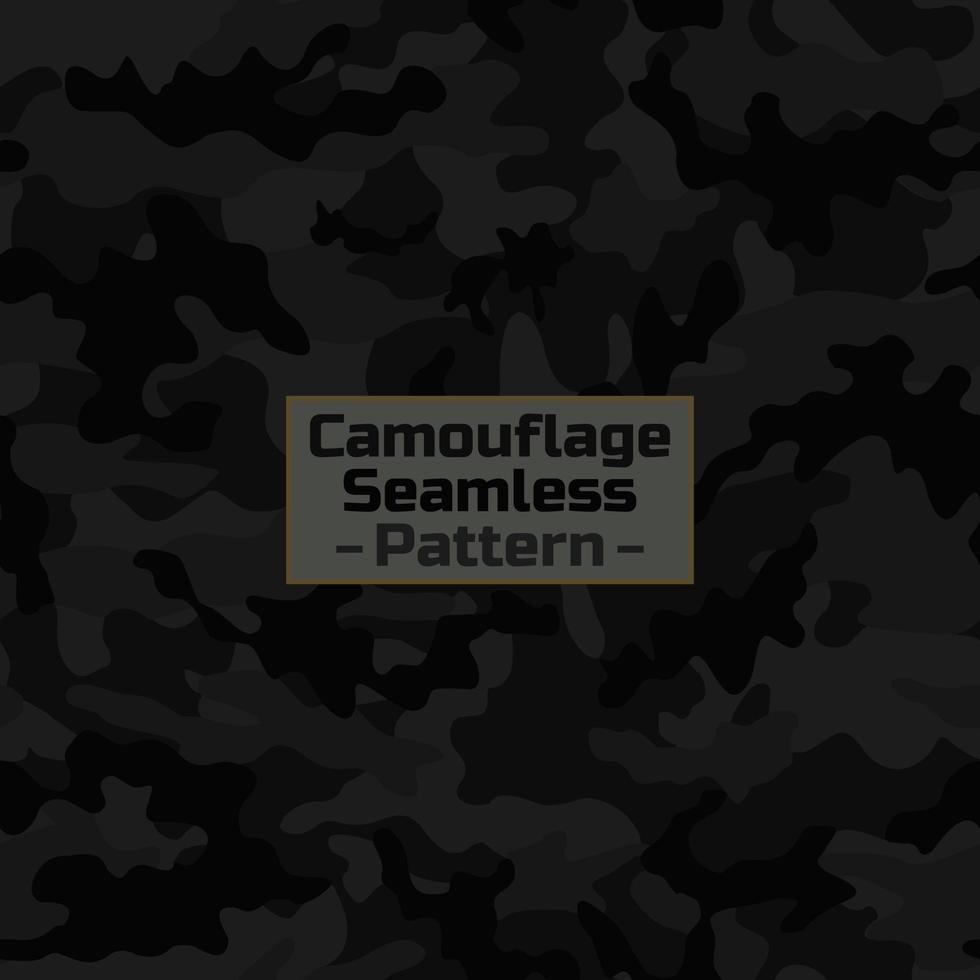 noir camouflage sans couture modèle modèle. vecteur camo Contexte. sans couture modèle