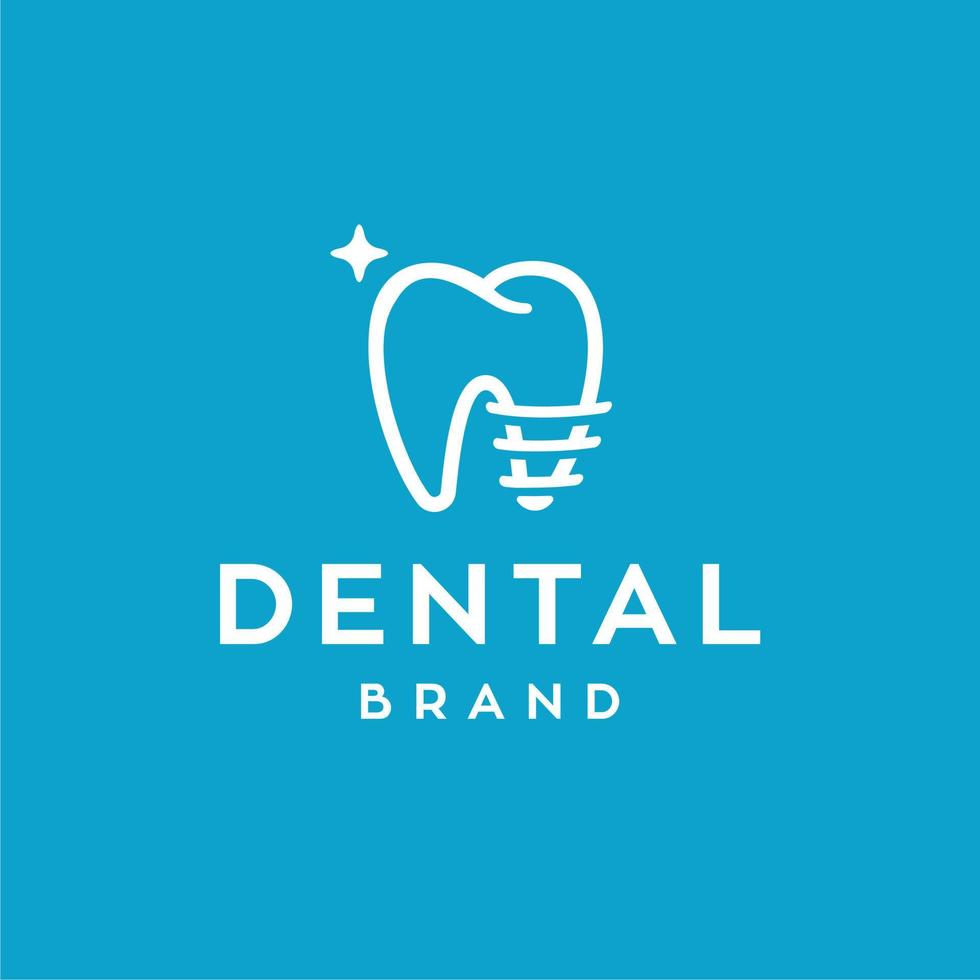 dent réparation logo, dentaire se soucier implant dent logo vecteur illustration abstrait minimal conception