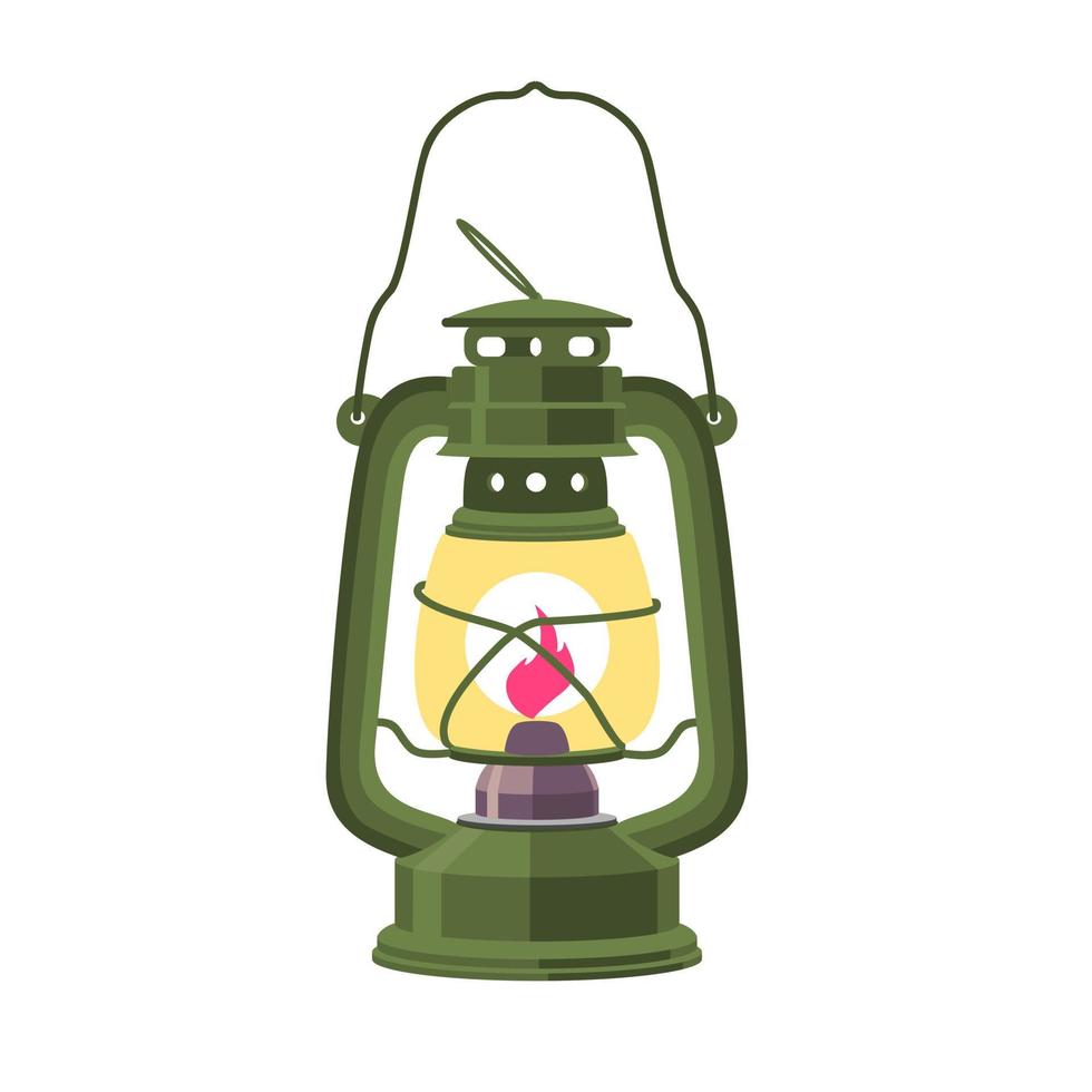lampe à huile de camping vecteur
