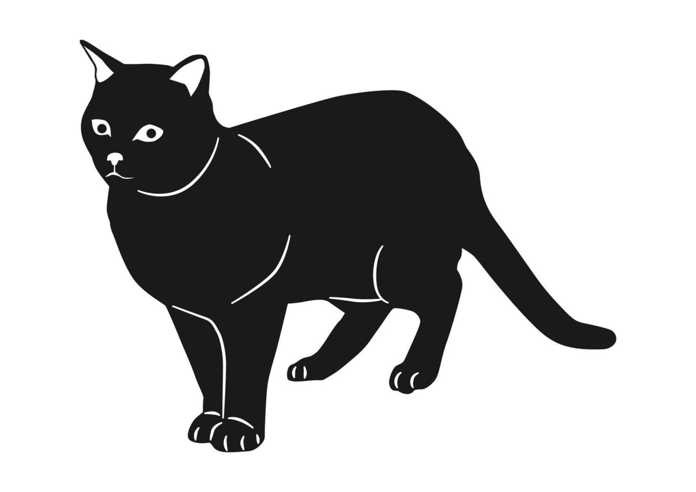 silhouette de une chat. vecteur. vecteur