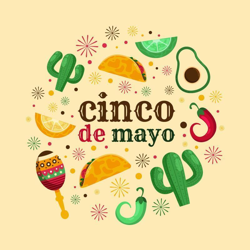 Fête de Cinco de Mayo au Mexique vecteur