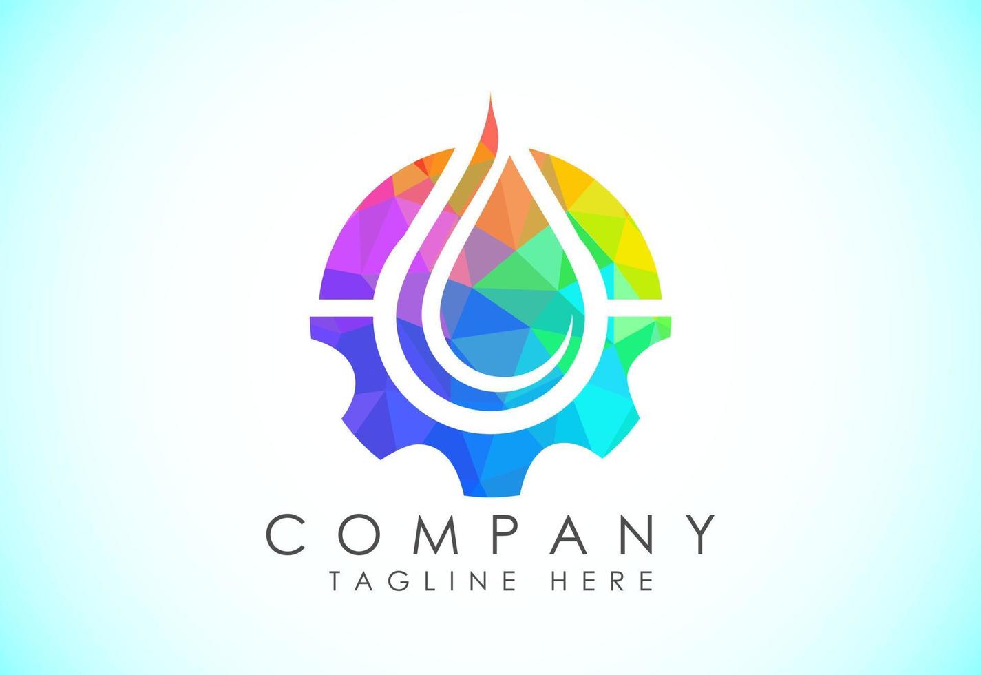 polygonal Feu flamme logo icône. faible poly style pétrole et gaz industrie logo conception concept. vecteur